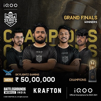 Skylightz Gaming wins iQOO BATTLEGROUNDS MOBILE INDIA SERIES 2021- the first ever BATTLEGROUNDS MOBILE Tournament in India, News, KonexioNetwork.com