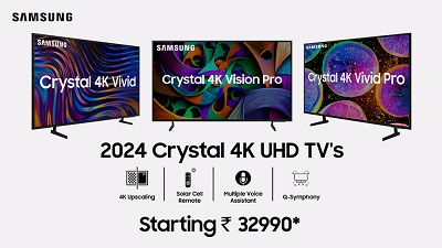 Samsung Launches 2024 Crystal 4K Vivid, Crystal 4K Vision Pro & Crystal 4K Vivid Pro TV Series Starting INR 32990, News, KonexioNetwork.com