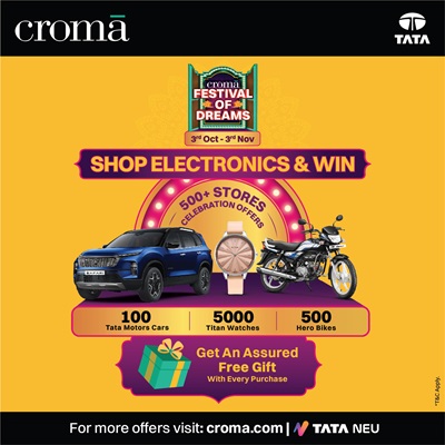 Croma kickstarts with its ‘Festival of Dreams’ Campaign, Shop electronics and Win exciting Gifts!, News, KonexioNetwork.com