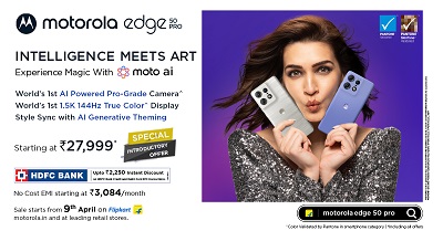 Motorola launches its highly anticipated edge 50 pro in India with the World’s first True Colour Camera and Display validated by Pantone, disruptive AI features powered by moto AI, News, KonexioNetwork.com