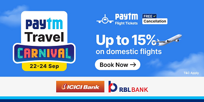 Paytm launches Travel Carnival Sale from September 22-24;  offers 15% off on flight tickets for users to plan for upcoming long weekends, News, KonexioNetwork.com
