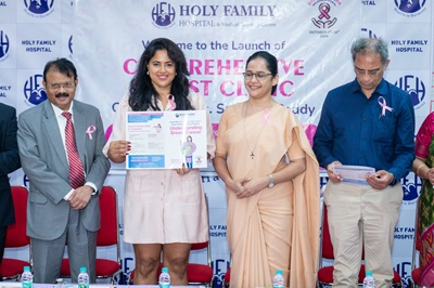 Breast Cancer Awareness Month - October 2024  Sameera Reddy Inaugurates Holy Family Hospital’s One-Stop Breast Clinic, News, KonexioNetwork.com