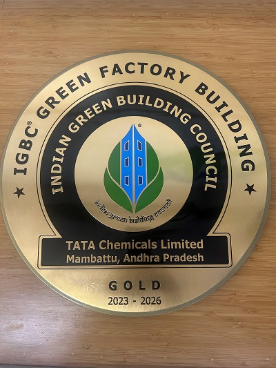 Tata Chemicals’ Mambattu Facility Recognised with Gold IGBC Certification for Green Practices, News, KonexioNetwork.com