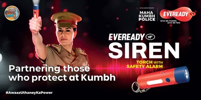 maha kumbh police equipped with eveready siren torches for effective crowd management