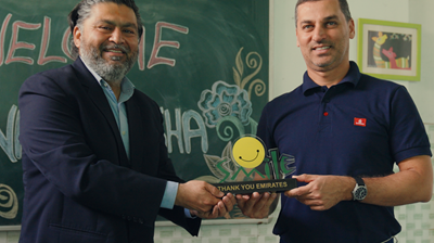 puneeet bali ed smile foundation with mohammad sarhan vp emirates for india