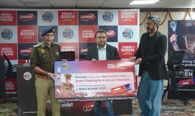 Maha Kumbh Police Empowers On-ground Personnel with Eveready Siren Torches to Ensure Crowd Safety at Maha Kumbh 2025