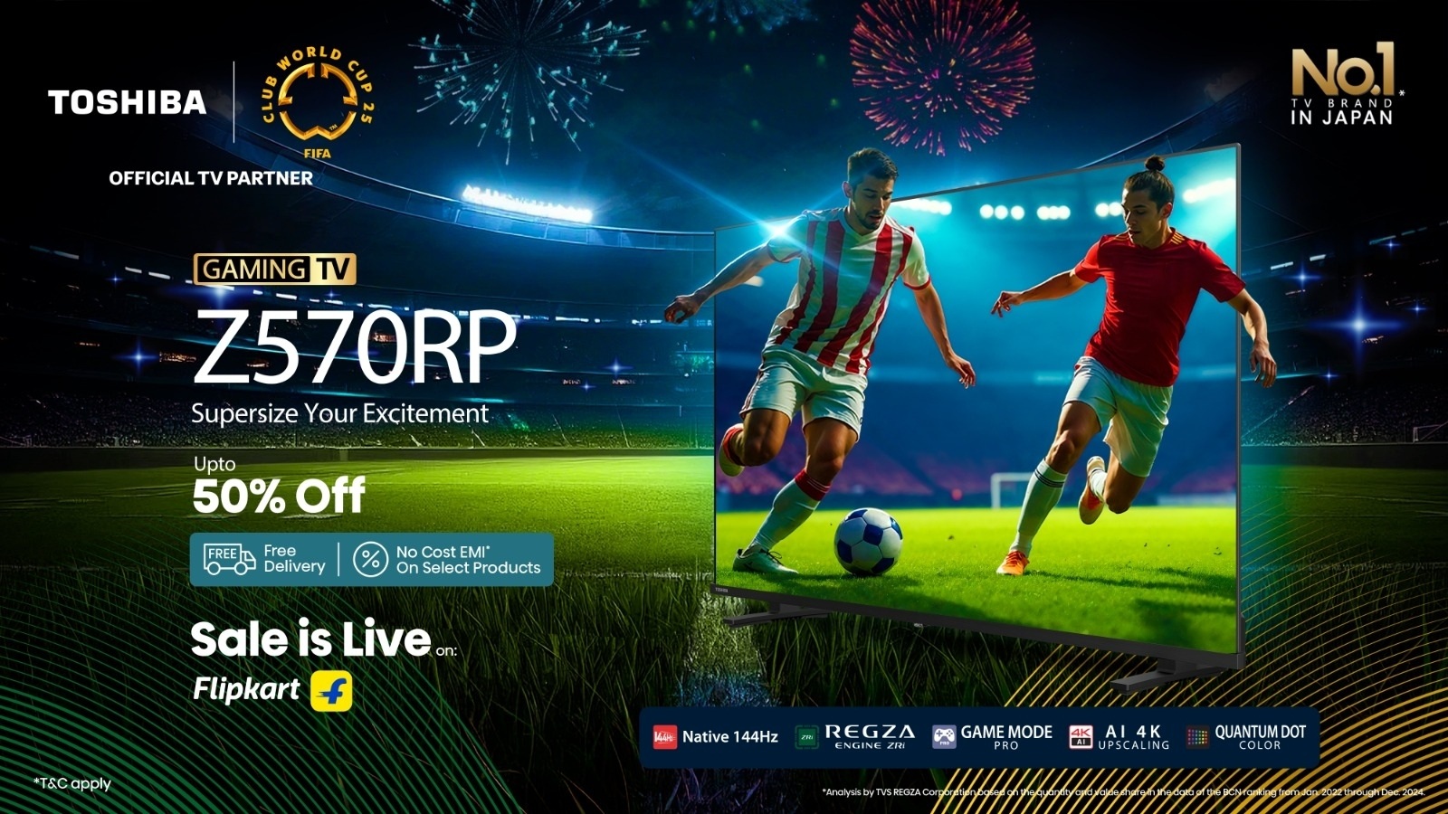 Toshiba unveils Z570RP QLED Gaming TV, equipped with AI-enhanced REGZA ZRi Engine for enhanced gaming experience