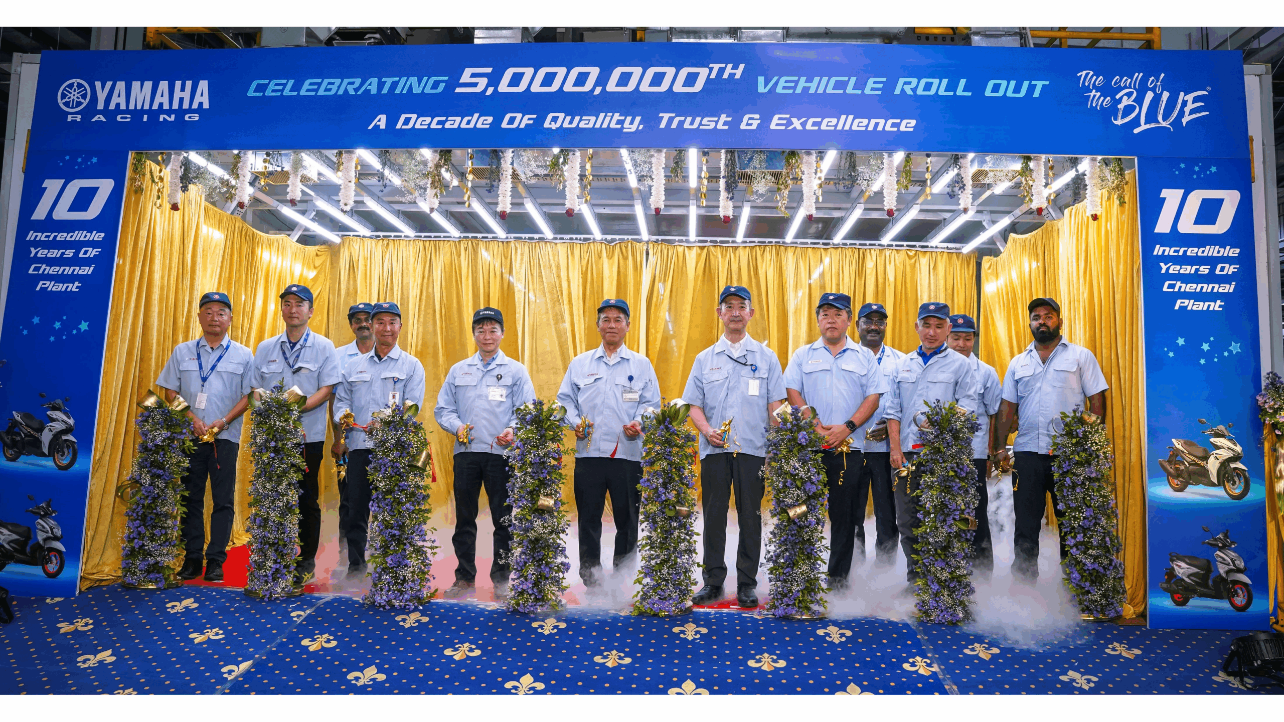 Yamaha’s Chennai Factory Marks a Decade of Manufacturing Excellence; Rolls Out 5 Millionth Unit