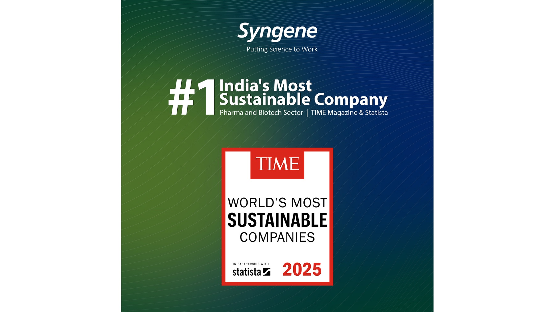 Syngene named one of the ‘World’s Most Sustainable Companies 2025’ by TIME Magazine & Statista