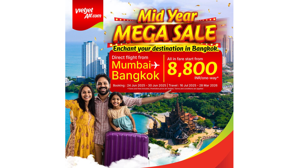 Vietjet Thailand offers special deals from just INR 8,800