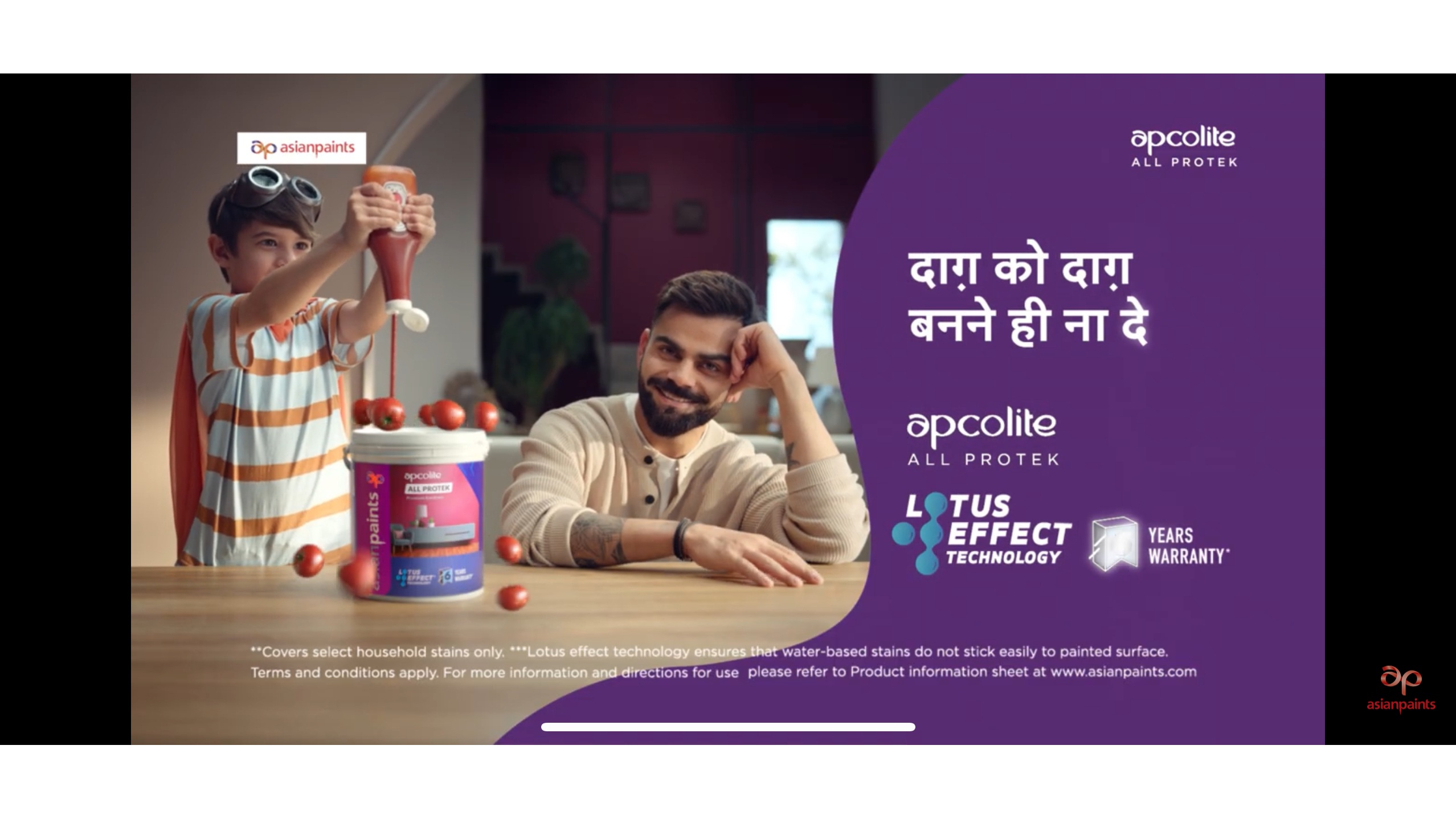 Asian Paints Apcolite All Protek with Virat Kohli