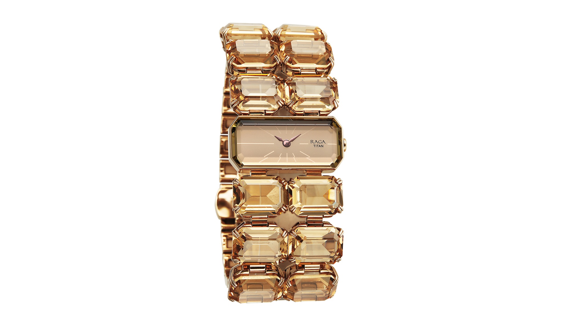 Titan Raga Cocktails Quartz Analog Glistening Gold Dial Watch For Women 1