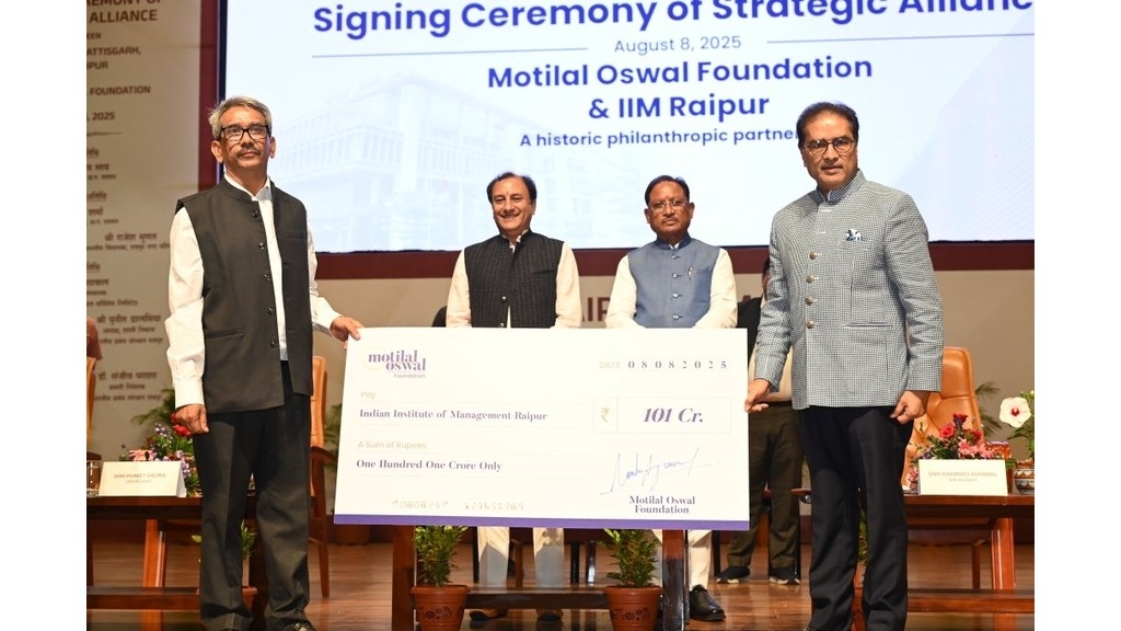 Motilal Oswal Foundation Commits ₹172 Crore to IIM Raipur and NIT Raipur