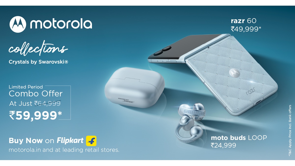 Motorola x Swarovski - razr 60 & moto buds LOOP Swarovski edition_Sale KV