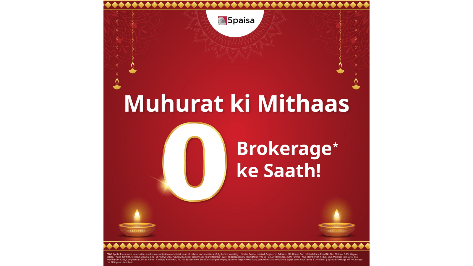 5paisa Offers Zero Brokerage on Muhurat Day