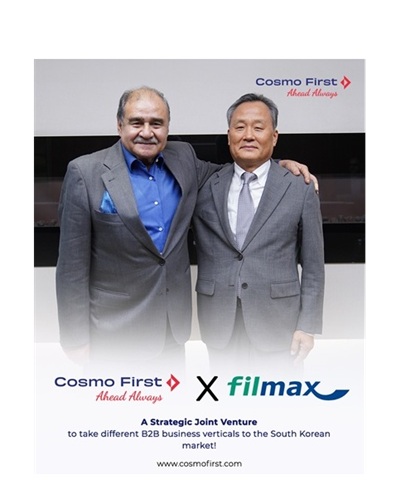 Cosmo First Announces Strategic Joint Venture in South Korea