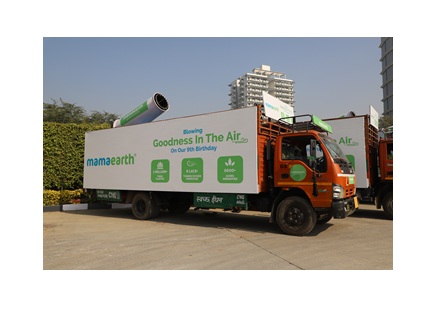 Mamaearth Marks Its 9ᵗʰ Birthday With Citywide Clean-Air Initiative, Extending Its ‘Goodness Inside’ Promise Through Anti-Smog Guns Across Delhi NCR 5 Mamaearth Marks Its 9ᵗʰ Birthday With Citywide Clean-Air Initiative, Extending Its ‘Goodness Inside’ Promise Through Anti-Smog Guns Across Delhi NCR