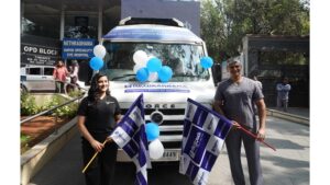 Prof. Dr. Sri Ganesh and Dr. Supriya Sriganesh flags off Karnataka’s first mobile unit for bladeless eye surgery at Nethradhama