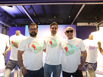 Saurabh Sharma, Director Marketing, ASICS India Actor Dino Morea Anil Singh, MD, Procam International