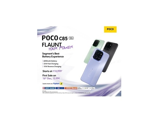 POCO Launches C85 5G: Brings Performance, Style, and the Best Battery Experience in the 12K Segment 1 launch KV PHONE ADAPT