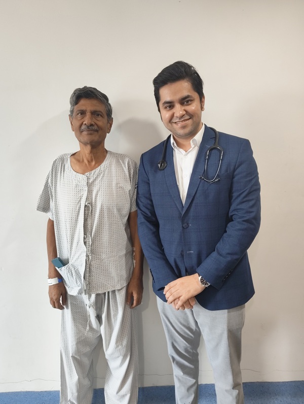 Dr. Amit Singh with patient