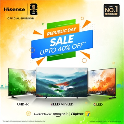 Hisense and Toshiba Unveil Republic Day Sale 2026 Discounts of Up to 40% on Smart TVs Across Amazon and Flipkart