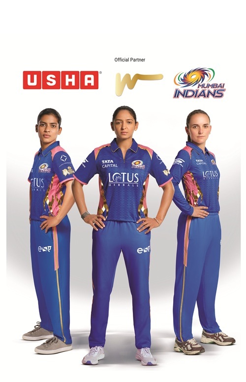 Usha International continues partnership with Mumbai Indians Women’s Team for the country’s biggest women’s league for 2026 2 Mumbai Indians WPL - Players Image - Harmanpreet, Amanjot, Amelia