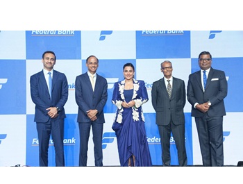 Picture - Federal Bank unveils its new identity in the presence of Bank's leadership and its Brand Ambassador