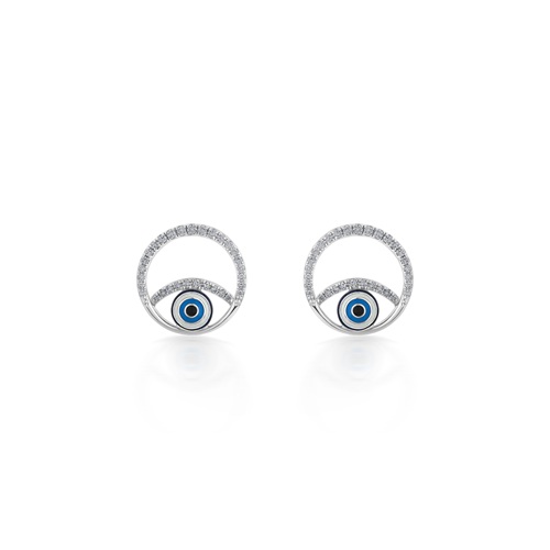 Evil Eye Earrings (Circular Motif)