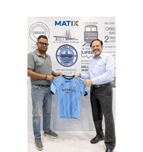 Kandarp Chandra CEO of Mumbai City FC amd Karthik Menon Joint President - Strategy Corporate Development Matix
