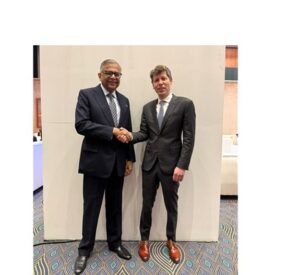 N Chandrasekaran, Chairman, Tata Sons with Sam Altman, CEO, OpenAI 1