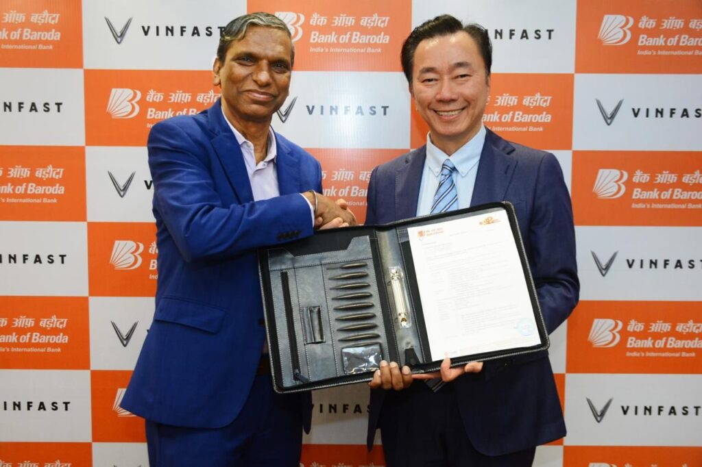 Vinfast India partners with Bank Of Baroda