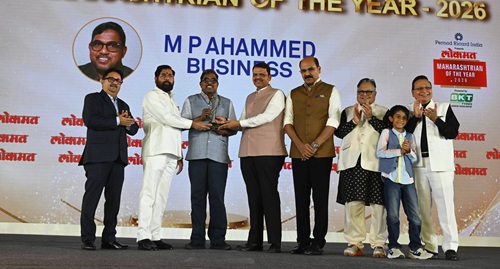CM Maharashtra-Devendra Fadnavis, Deputy CM Maharashtra-Eknath Shinde, Chairman-M.P. Ahammad, Malabar Group, MD-India, Asher O, Malabar Gold & Diamonds