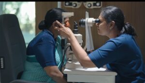 Comprehensive eye examination in progress