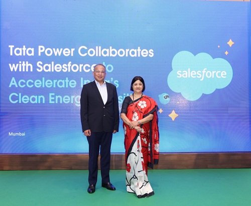 Dr Praveer Sinha, CEO and MD Tata Power and Arundhati Bhattacharya, President & CEO Salesforce South Asia