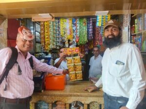 Retail partners display “Nissin Chhota Bheem Masala Noodles” at a local kirana store