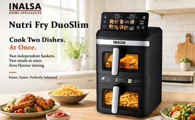 INALSA Introduces Nutri Fry DuoSlim: A Dual-Zone Air Fryer Built for Modern Mealtime Routines 2 LSA Nutri Fry Duo Slim 1