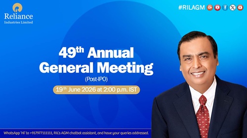 49ᵗʰ #RILAGM (Post-IPO) - Tomorrow (Friday, 19ᵗʰ June 2026) at 2 PM (IST) 7 49th #RILAGM