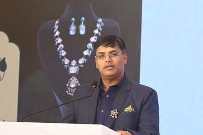 Mr. Nitin Gilara, CMD at the IPO launch of Advit Jewels Ltd.