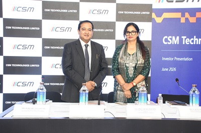 Mr. Priyadarshi Pany, MD & CEO and Ms. Lagna Panda, Director & CHRO of CSM Technologies Limited