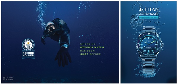 Titan Watches sets Guinness Book of World Records with Zero Hour 500M Professional Diver's Automatic Watch 2 Zero Hour - Gunniess World Record