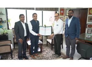Asfan Shaikh Sales Manager - West, ,Amit Mookim CEO & Board Dir., Immuneel,Dr Navin Khattry _Dy Dir. ACTREC, Mumbai & Akhil Agarwal VP- Commercial and Global Market Access, Immuneel)
