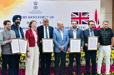 Malabar Gold & Diamonds Executes First Jewellery Export to the UK Under India–UK Trade Agreement 6 At the official inauguration of jewellery exports under the India–UK Comprehensive Economic and Trade Agreement (CETA)