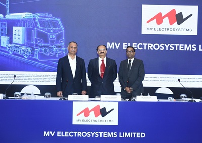 Mr. Mohit Vohra, Non Executive Director, Mr. Pankaj Rastogi, MD,  & Mr. Ajay Kumar, CFO  of MV Electrosystems Limited’