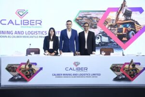 Ms. Mrinali Doshi, Sr. VP Dam Capital Advisors Mohit Chadda, CMD and Nikhil Karwa, CFO, Caliber Mining and Logistics Ltd