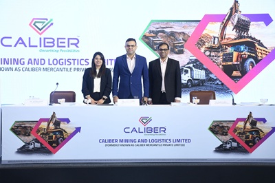 Ms. Mrinali Doshi, Sr. VP Dam Capital Advisors Mohit Chadda, CMD and Nikhil Karwa, CFO, Caliber Mining and Logistics Ltd