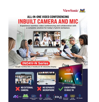 ViewSonic Launches Its First ViewBoard with an Integrated 50MP AI Camera, Redefining Hybrid Collaboration for Meetings and Classrooms 5 ViewSonic ViewBoard