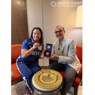 Champion Mirabai Chanu Unveils MMTC-PAMP's 'Virasat' Recycled Gold Coin to Celebrate India's 80th Year of Independence 3 Champion Mirabai Chanu Unveils MMTC-PAMP's 'Virasat' Recycled Gold Coin to Celebrate India's 80th Year of Independence