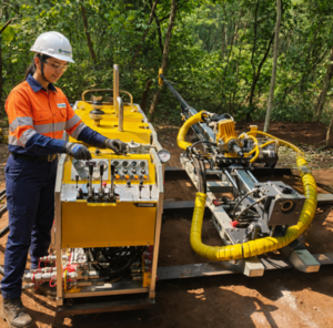 India's First Portable Rig for Gold Critical Mineral Exploration_Vedanta Employee at Site in Chhattisgarh