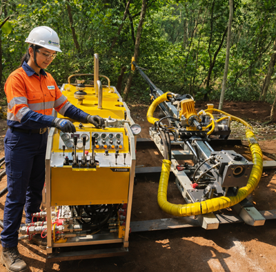 India's First Portable Rig for Gold Critical Mineral Exploration_Vedanta Employee at Site in Chhattisgarh
